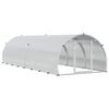 vidaXL Poulailler Argent&eacute; 400 x 150 x 100 cm Acier galvanis&eacute;