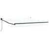 vidaXL Auvent R&eacute;tractable Blanc 350 x 250 cm Polyester et Aluminium