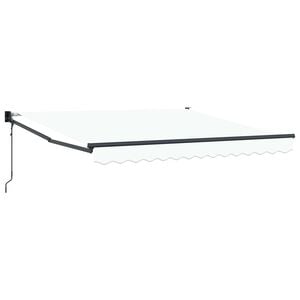 vidaXL Auvent R&eacute;tractable Blanc 350 x 250 cm Polyester et Aluminium