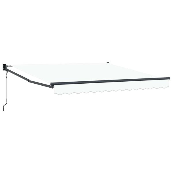 vidaXL Auvent R&eacute;tractable Blanc 350 x 250 cm Polyester et Aluminium