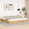vidaXL Cadre de lit sans matelas 200 x 200 cm en bois massif de ch&ecirc;ne