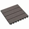 vidaXL Carreau de terrasse 11 pcs Marron fonc&eacute; 30 x 30 cm WPC