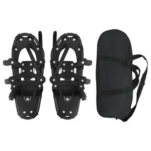 vidaXL Raquettes 3 en 1 Noir 53,5 x 21 cm Aluminium et HDPE