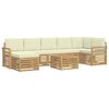 vidaXL Ensemble de canap&eacute;s d'ext&eacute;rieur 8 pcs Blanc et cr&egrave;me
