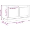 vidaXL Meuble TV ch&ecirc;ne fum&eacute; 80x35x45 cm bois d'ing&eacute;nierie