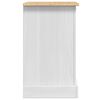 vidaXL Table de chevet avec tiroir Blanc 53 x 39 x 66 cm Pin massif