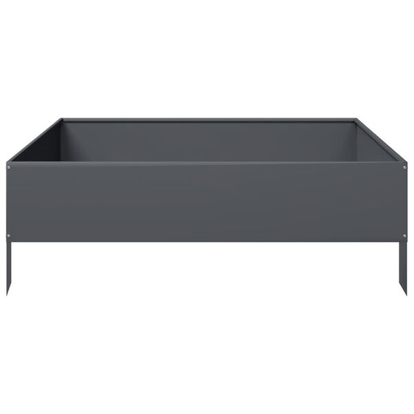 vidaXL Lit sur&eacute;lev&eacute; de jardin anthracite 100x100x33,5 cm acier