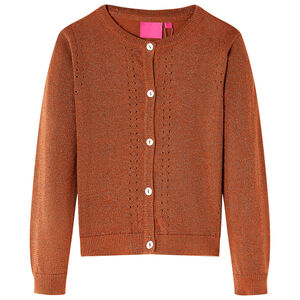 Cardigan pour enfants tricoté cognac 104