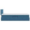 vidaXL Lit de Rangement avec matelas Bleu fonc&eacute; 100 x 200 cm Velours