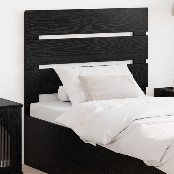 vidaXL T&ecirc;te de lit Ch&ecirc;ne noir 100 cm Bois d'ing&eacute;nierie