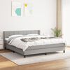 vidaXL Sommier &agrave; lattes de lit avec matelas Gris clair 160x200cm Tissu