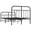 vidaXL Cadre de lit m&eacute;tal sans matelas avec pied de lit noir 120x190cm