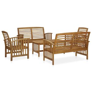 vidaXL Salon de jardin 5 pcs Bois d'acacia solide