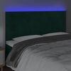 vidaXL T&ecirc;te de lit &agrave; LED Vert fonc&eacute; 160x5x118/128 cm Velours