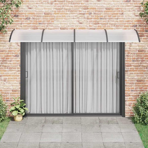 vidaXL Auvent de porte Noir 350x100 cm Polycarbonate