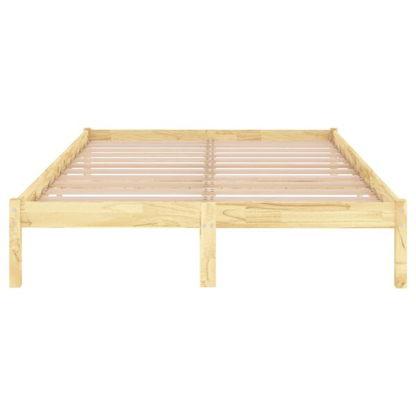 vidaXL Cadre de lit sans matelas bois massif 140x190 cm