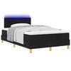 vidaXL Lit &agrave; ressort LED avec matelas avec LED Noir 120 x 200 cm tissu