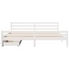 vidaXL Cadre de lit sans matelas blanc 180x200 cm bois massif de pin