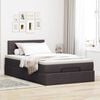 vidaXL Lit ottoman avec matelas marron fonc&eacute; 120x200 cm tissu