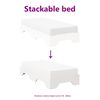vidaXL Cadre de lit sans matelas empilable blanc 100x200cm bois massif