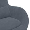 vidaXL Fauteuil &oelig;uf Gris fonc&eacute; Velours