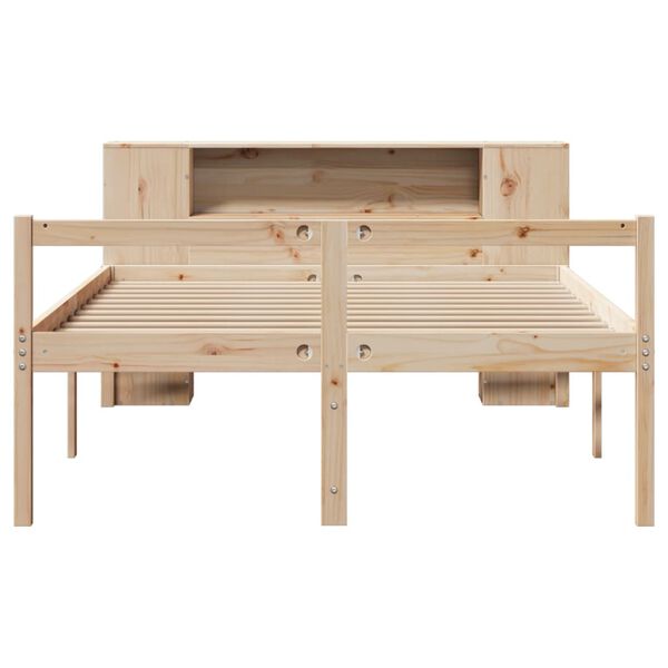 vidaXL Lit bibliothèque sans matelas 120x200 cm bois de pin massif