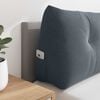 vidaXL Coussin de Dos Gris fonc&eacute; 100 x 24 x 50 cm Velours