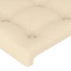 vidaXL T&ecirc;tes de lit 2 pcs Cr&egrave;me 80x5x78/88 cm Tissu