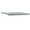 vidaXL Auvent r&eacute;tractable Vert et blanc 500 &times; 350 cm Polyester