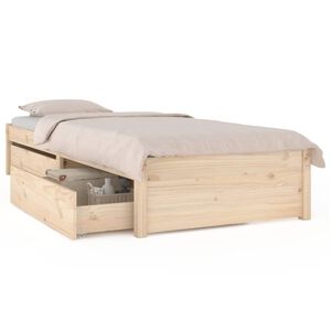vidaXL Cadre de lit sans matelas avec tiroirs
