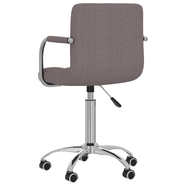 vidaXL Chaise pivotante de salle à manger Taupe Tissu