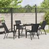 vidaXL Ensemble de salle &agrave; manger pour jardin 5 pcs Noir