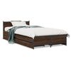 vidaXL Cadre de lit avec tiroirs sans matelas ch&ecirc;ne marron 75x190 cm