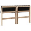 vidaXL T&ecirc;te de lit capitonn&eacute;e Noir 150 cm Pin massif