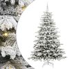 vidaXL Sapin de Noël Artificiel à Branches Articulées Blanc 210 cm