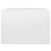 vidaXL Tables de chevet murales 2 pcs Blanc brillant 50x36x25 cm