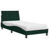 vidaXL Lit avec matelas Hanko vert fonc&eacute; 80x200 cm velours