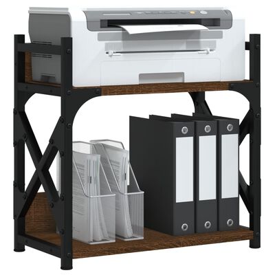 vidaXL Support d'imprimante à 2 niveaux chêne marron 40x20x40 cm