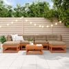 vidaXL Ensemble de salon de jardin 7 pcs Brun Cir&eacute; Pin massif