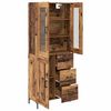 vidaXL Haut Armoire avec tiroir 2 pcs Bois ancien Bois d'ing&eacute;nierie