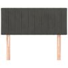 vidaXL Tête de lit Gris foncé 80x5x78/88 cm Velours