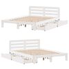 vidaXL Cadre de lit sans matelas blanc 140x190 cm bois de pin massif