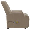 vidaXL Fauteuil de massage &eacute;lectrique Taupe Similicuir daim