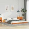 vidaXL Cadre de lit Brun cire 150 x 200 cm Pin massif
