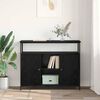 vidaXL Buffet Ch&ecirc;ne noir 100 x 35 x 80 cm Bois d'ing&eacute;nierie
