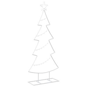 vidaXL Sapin de No&euml;l en m&eacute;tal avec support KUOPIO 125 cm Acier Blanc