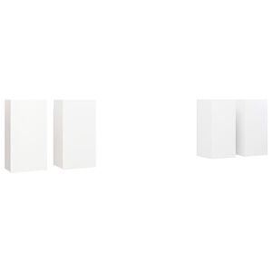 vidaXL Meubles TV 4 pcs Blanc 30,5x30x60 cm Bois d'ing&eacute;nierie
