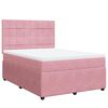 vidaXL Sommier &agrave; lattes de lit avec matelas Rose 140x190 cm Velours