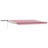 vidaXL Auvent r&eacute;tractable &eacute;lectrique Rouge, Blanc, Anthracite 4 &times; 3 m