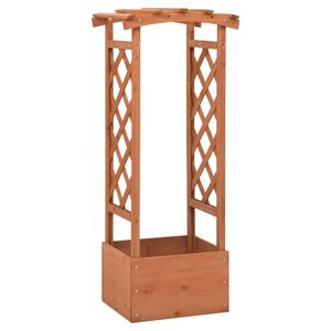 vidaXL Jardini&egrave;re &agrave; treillis avec arche 49x39x117 cm Bois de sapin